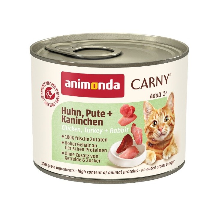 ANIMONDA Carny Adult Pollo tacchino coniglio - cibo umido per gatti - 200g