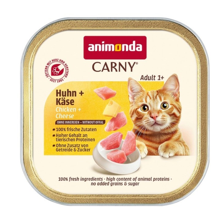 ANIMONDA Carny Adult Pollo e formaggio - cibo umido per gatti - 85g