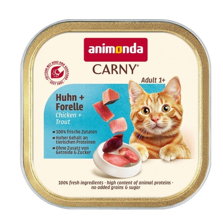 ANIMONDA Carny Adult Pollo e trota - cibo umido per gatti - 85g