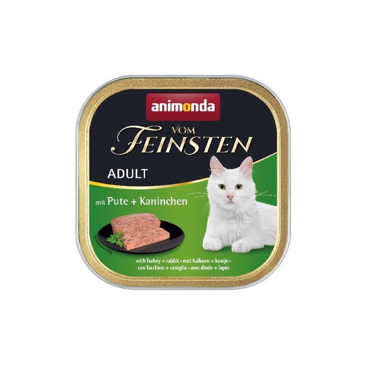 ANIMONDA Vom Feinsten Adult Tacchino e coniglio - cibo umido per gatti - 100g