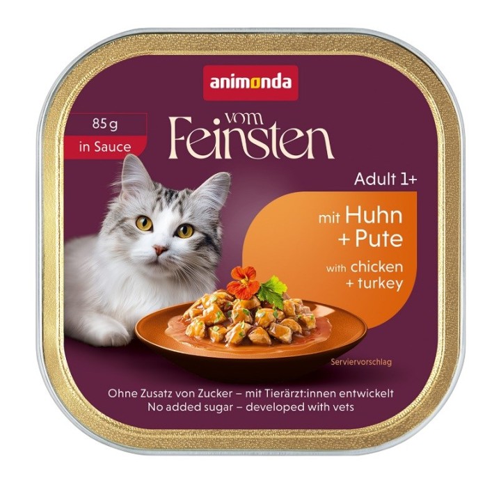 ANIMONDA Vom Feinsten Adult in Salsa Pollo e tacchino - cibo umido per gatti - 85g