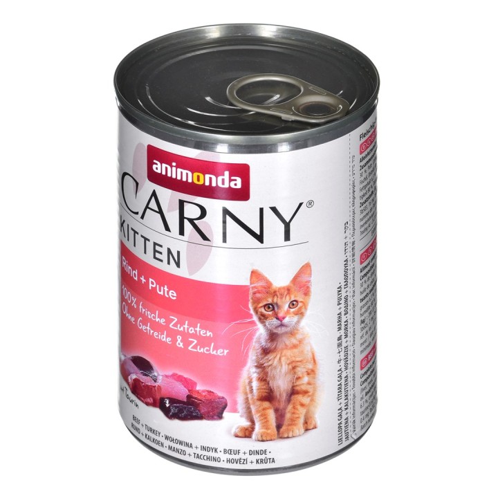 ANIMONDA Carny Kitten Manzo Tacchino - cibo umido per gatti - 400 g