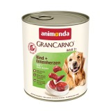 ANIMONDA GranCarno Adult Manzo e cuori di anatra - cibo umido per cani - 800g
