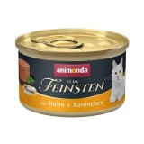 ANIMONDA Vom Feinsten Mousse pollo e coniglio - cibo umido per gatti - 85g