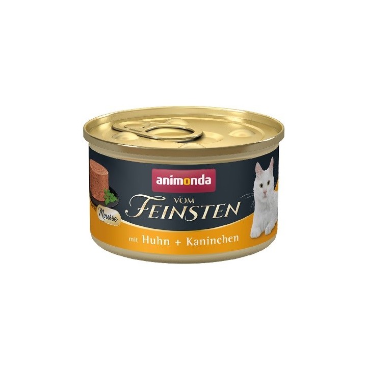 ANIMONDA Vom Feinsten Mousse pollo e coniglio - cibo umido per gatti - 85g