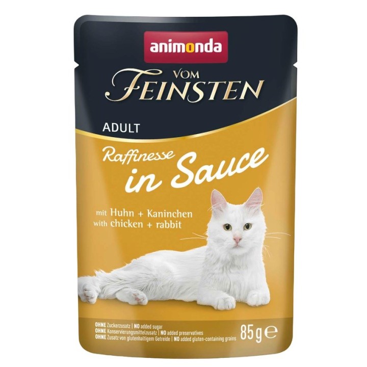 ANIMONDA Vom Feinsten Raffinesse in salsa pollo con coniglio - cibo umido per gatti - 85g