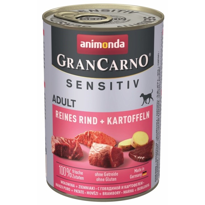 ANIMONDA GranCarno Adult Sensitiv manzo con patate - cibo umido per cani - 400g
