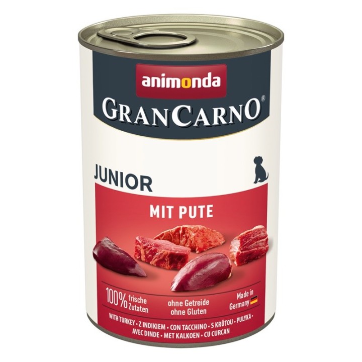 ANIMONDA GranCarno Junior con tacchino - cibo umido per cani - 400g