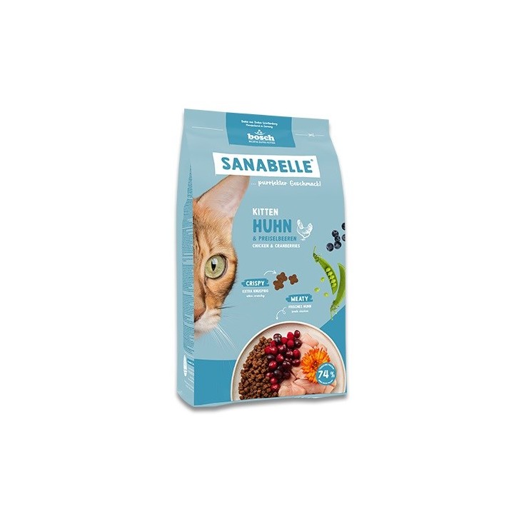 BOSCH Sanabelle Life Kitten Pollo e Mirtilli rossi - cibo secco per gatti - 8kg