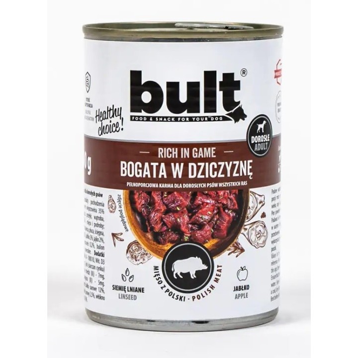 BULT Ricco di selvaggina - Cibo umido per cani - 800 g