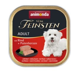 ANIMONDA Vom Feinsten Adult Manzo e cuore di tacchino - cibo umido per cani - 150g