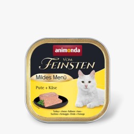ANIMONDA Vom Feinsten Adult Mildes Menu tacchino con formaggio - cibo umido per gatti - 100g