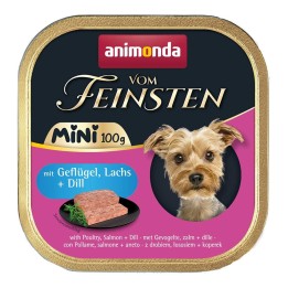 ANIMONDA Vom Feinsten Adult Mini pollame salmone e aneto - cibo umido per cani - 100g