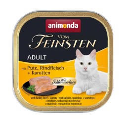 ANIMONDA Vom Feinsten Adult Tacchino manzo e carote - cibo umido per gatti - 100g