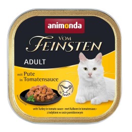 ANIMONDA Vom Feinsten Adult Tacchino in salsa di pomodoro - cibo umido per gatti - 100g