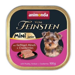ANIMONDA Vom Feinsten Junior Mini pollame con selvaggina e mirtilli rossi - cibo umido per cani - 100g