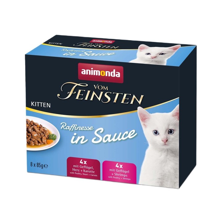 ANIMONDA Vom Feinsten Kitten Raffinesse in salsa - cibo umido per gatti - 8x85g