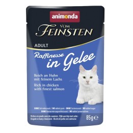 ANIMONDA Vom Feinsten Raffinesse in gelatina ricco di pollo con salmone - cibo umido per gatti - 85g