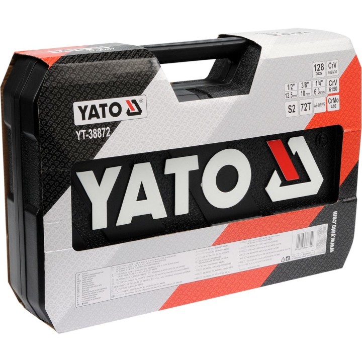 Yato YT-38872 set di attrezzi per meccanici 128 attrezzi