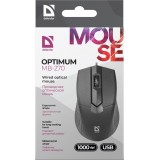 Defender Optimum MB-270 mouse ufficio destrorso USB Type-A ottico 1000 DPI