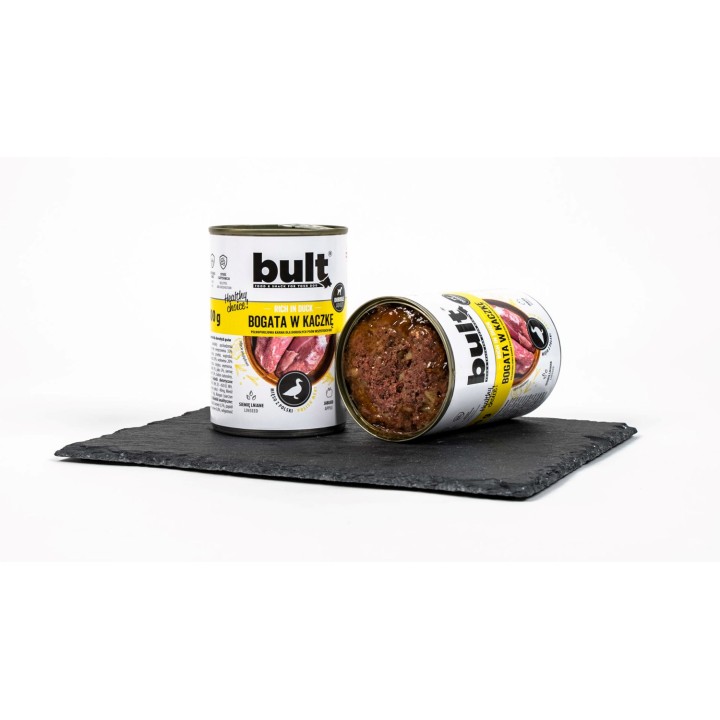 BULT Ricco di anatra - Cibo umido per cani - 800 g