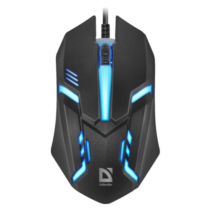 MOUSE DEFENDER CYBER MB-560L NERO 7 COLORI 1200DPI 3P