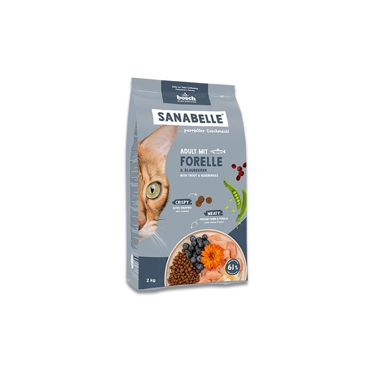 BOSCH Sanabelle Life Adult Trota con mirtilli - cibo secco per gatti - 8kg