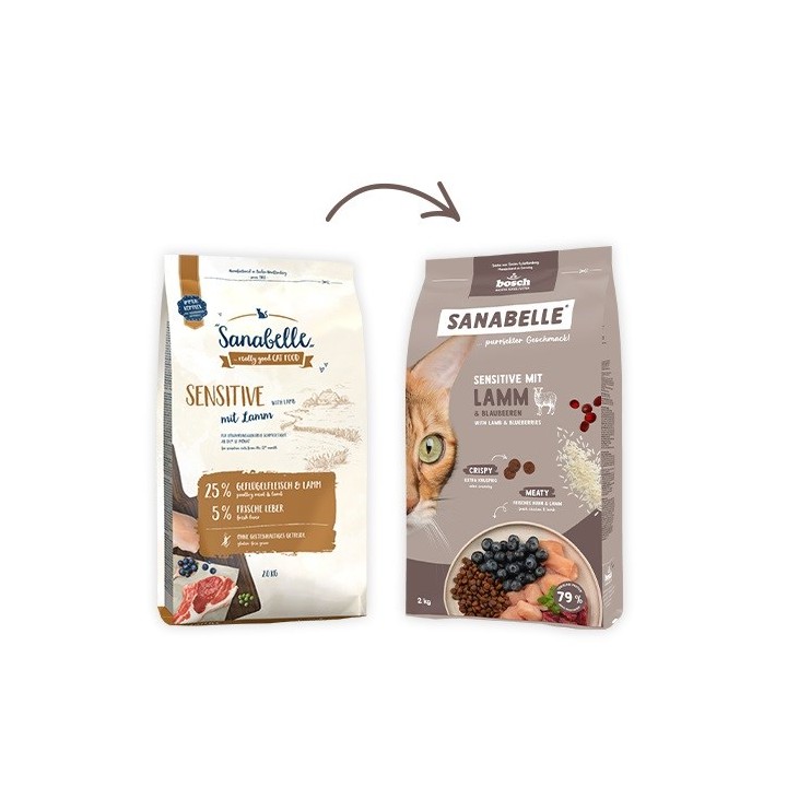 BOSCH Sanabelle Sensitive con agnello - cibo secco per gatti - 2kg