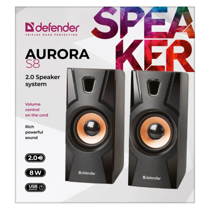 ALTOPARLANTI DEFENDER AURORA S8 2.0 8W USB