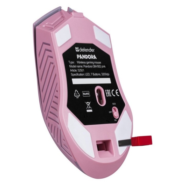Defender Pandora RF Mouse wireless rosa 3200 dpi 7P