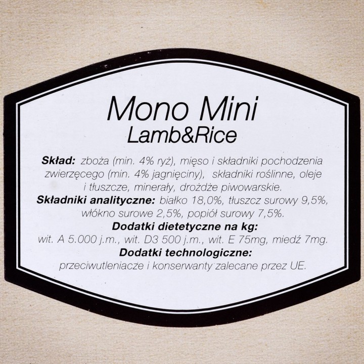 Bosch Mono Mini Agnello&Riso 0.9 kg
