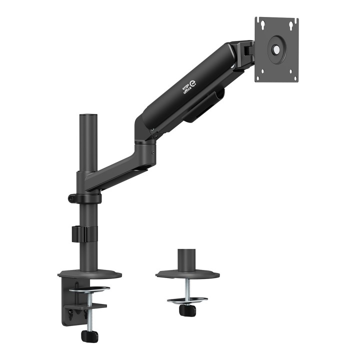 Ergo Office Supporto / staffa monitor a molla a gas 17 -32 1-10 kg nero opaco max VESA 100x100 ER-691 B