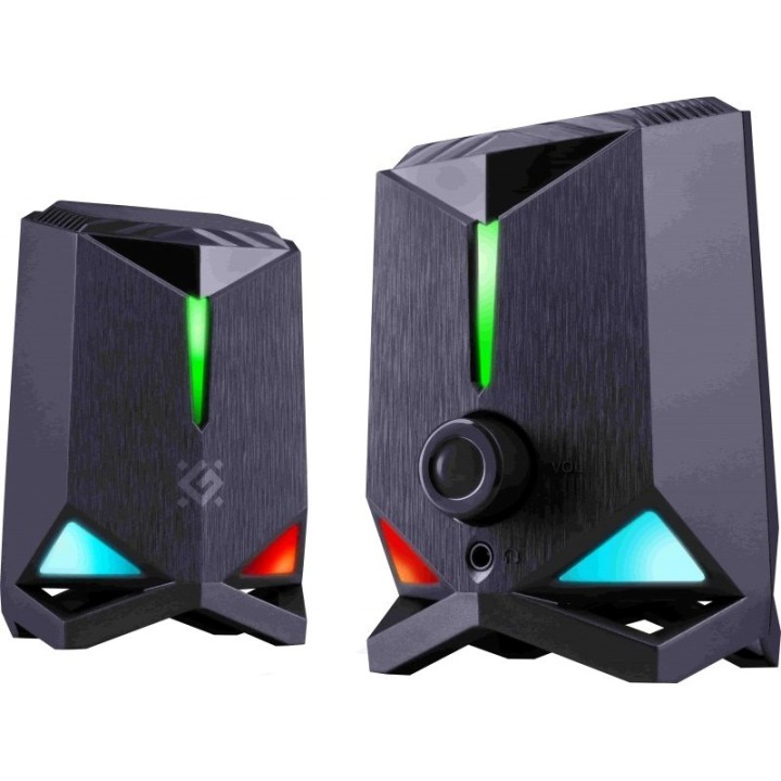Altoparlanti Defender Rocket 2.0 6w LED USB nero