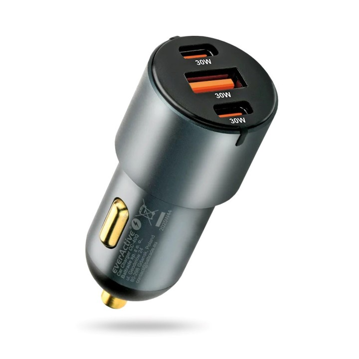 Caricabatterie auto everActive CC-40Q USB QC3.0 + 2x USB-C PD 60W