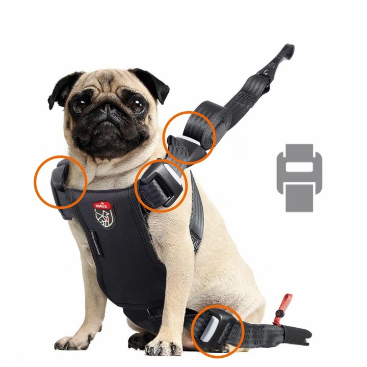 ZOLUX Travel Safe S rosso - pettorina per cane