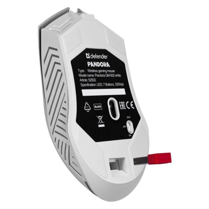 MOUSE WIRELESS DEFENDER PANDORA RF BIANCO 3200dpi 7P
