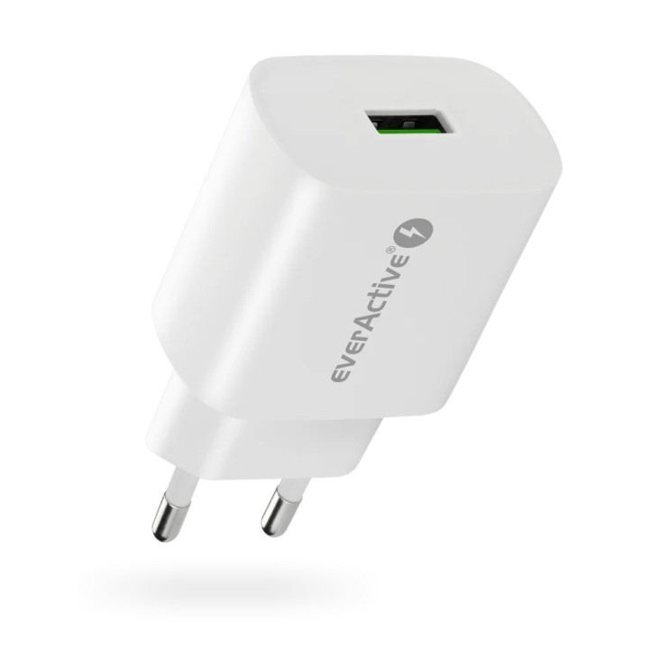 Caricabatterie 1x USB Quick Charge 3.0 18W bianco
