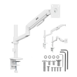 Ergo Office Supporto / staffa monitor a molla a gas 17 -32 1-10 kg bianco opaco max VESA 100x100 ER-691 W