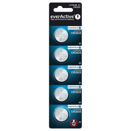 Batteria al litio mini everActive CR2025 - blister 5 pezzi