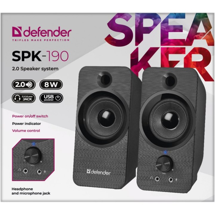 DEFENDER SPK-190 2.0 8W USB ALTOPARLANTI
