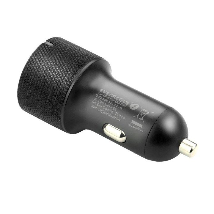 Caricabatterie auto everActive CC-50Q USB QC3.0 + USB-C PD 75W
