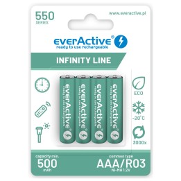 Batterie ricaricabili everActive Ni-MH R03 AAA 550 mAh Infinity Line