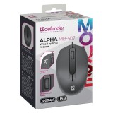 MOUSE DEFENDER ALPHA MB-507 OTTICO 1000dpi 3P NERO SILENT CLICK