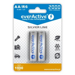 Batterie ricaricabili everActive Ni-MH R6 AA 2000 mAh Silver Line - 2 pezzi