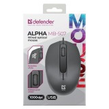 MOUSE DEFENDER ALPHA MB-507 OTTICO 1000dpi 3P NERO SILENT CLICK