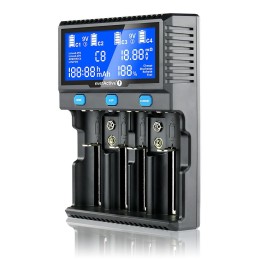 Caricabatterie per batterie Li-ion cilindriche e Ni-MH everActive UC-4200