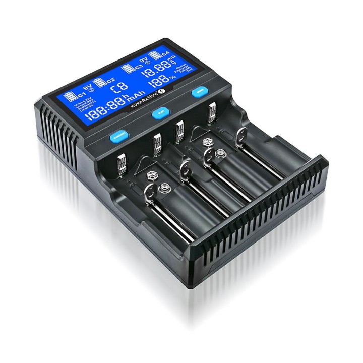 Caricabatterie per batterie Li-ion cilindriche e Ni-MH everActive UC-4200