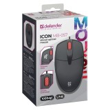 MOUSE DEFENDER ICON MB-057 OTTICO 1000dpi 3P NERO SILENT CLICK