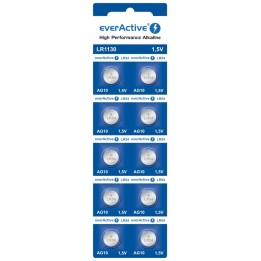 Mini batterie alcaline everActive G10 LR1130 LR54 10 pezzi
