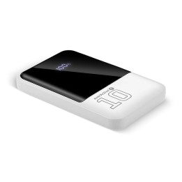 Powerbank 10 000mAh 2x USB 1x USB-C 22 5W QC4+ LCD schermo bianco